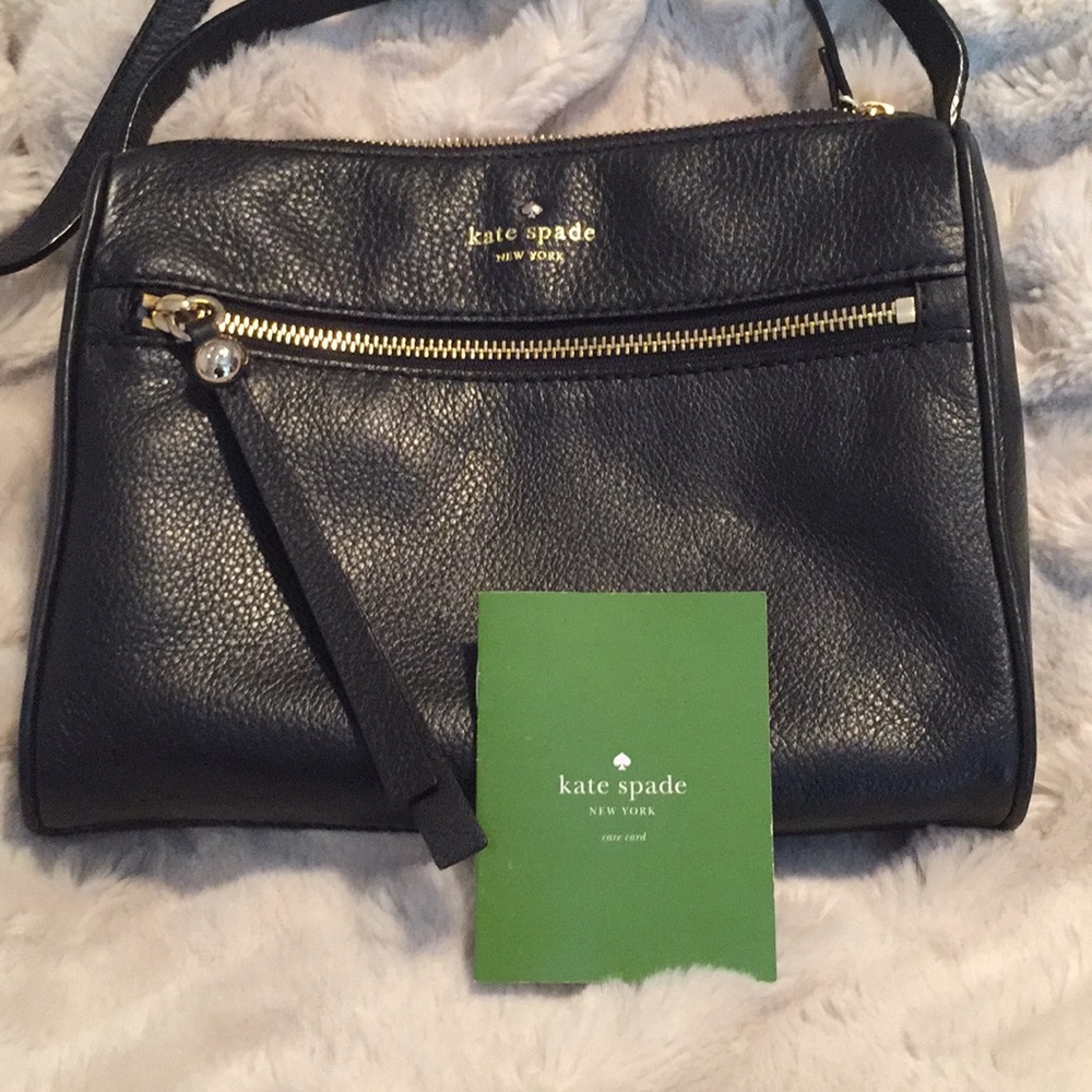 Kate Spade Black Leather Cross-Body Purse